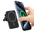 15W Fast-Charging Magnetic Car Mount with 360° Rotation, Wireless Phone Holder for Car AC Vent with Secure Lock & Universal Smartphone Compatibility